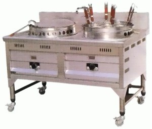 瓦斯烹調設備-電點式強力噴流煮麵機